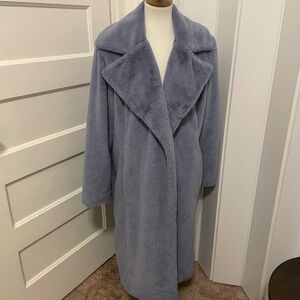 Plush lavender teddy bear coat